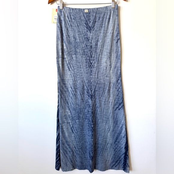 Billabong Blue Maxi Skirt High Slit NWT - Picture 7 of 9